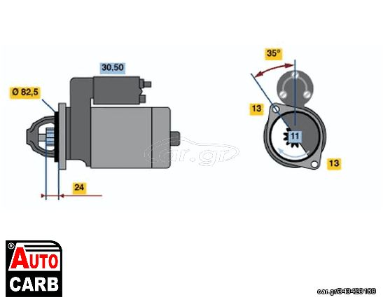 Μίζα BOSCH 0986012610090 για ALFA ROMEO GIULIETTA 1977-1985