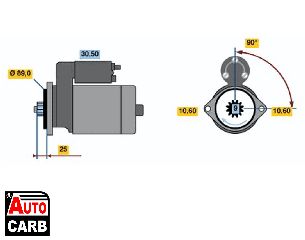 Μίζα BOSCH 0986016261090 για ISUZU TROOPER 1983-1991, OPEL CAMPO 1987-2002, VAUXHALL BRAVA 1988-2002