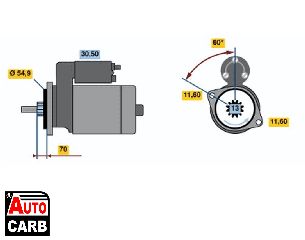 Μίζα BOSCH 0986018761090 για TOYOTA CARINA 1992-1997, TOYOTA CELICA 1989-1999, TOYOTA CORONA 1991-2003