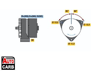 Δυναμό BOSCH 0986031300090 για MERCEDES-BENZ UNIMOG 1955-