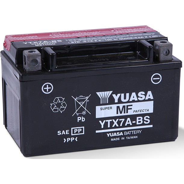 Μπαταρία Μοτοσυκλέτας Yuasa YTX7A-BS 12V 6.3 AH 105CCA