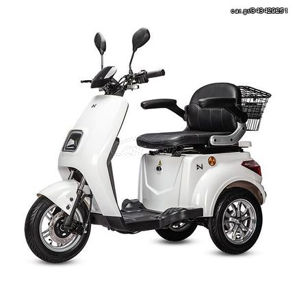 emoov TR3 ΗΛΕΚΤΡΙΚΟ SCOOTER, ΤΡΙΚΥΚΛΟ ΛΕΥΚΟ, 1200W 24Ah