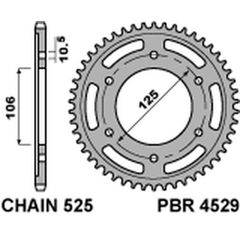 Γραναζι Πισω Ατσαλινο 4529 - 525 | Pbr