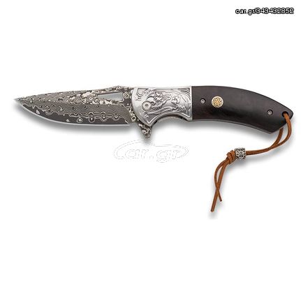 ΣΟΥΓΙΑΣ Albainox Damascus penknife. Ornated steel bolster, 8.50cm (18925)