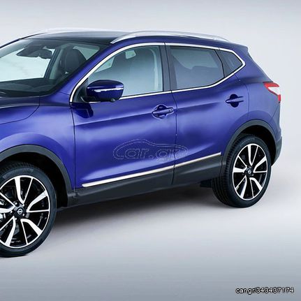 NISSAN QASHQAI 5D 2014+ προστατευτική φάσα πόρτας πλαστικό χρώμιο 8 τμχ.