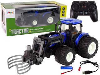 Remote-controlled tractor with grab handle Blue