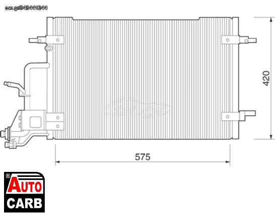 Ψυγείο A/C MAGNETI MARELLI 350203225000 για MERCEDES-BENZ SPRINTER 1995-2006, MERCEDES-BENZ VITO 1997-2003, MITSUBISHI L 1983-1996