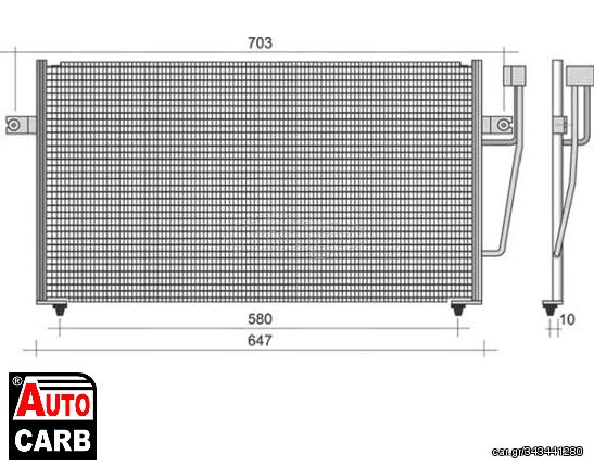 Ψυγείο A/C MAGNETI MARELLI 350203266000 για ISUZU TROOPER 1983-1991, PEUGEOT 406 1995-2005, SAAB 9-3X 2009-2015