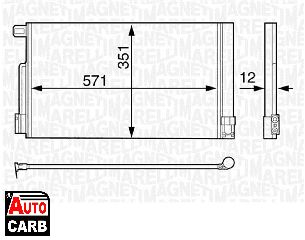 Ψυγείο A/C MAGNETI MARELLI 350203611000 για FIAT GRANDE 2005-2013, FIAT PUNTO 1999-, FIAT QUBO 2008-