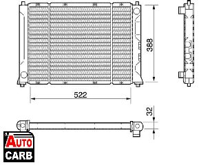 Ψυγείο Νερού Κινητήρα MAGNETI MARELLI 350213414000 για FORD TRANSIT 2000-2006, IVECO DAILY 1989-2009, JAGUAR XF 2008-2015