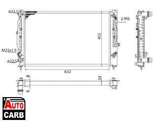 Ψυγείο Νερού Κινητήρα MAGNETI MARELLI 350213739003 για AUDI A4 1994-2015, AUDI A6 1997-2005, AUDI COUPE 1980-1988