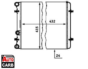 Ψυγείο Νερού Κινητήρα MAGNETI MARELLI 350213804000 για VW BORA 1998-2013, VW GOLF 1997-2013