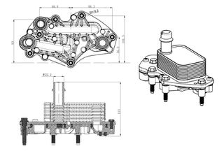 Ψυγείο λαδιού OPEL ASTRA J, ASTRA J GTC, ASTRA K, INSIGNIA A, MERIVA B, MOKKA / MOKKA X, ZAFIRA C 1.6D 02.13-