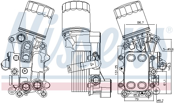 Ψυγείο λαδιού  AUDI A1; SEAT IBIZA IV, IBIZA IV SC, IBIZA IV ST, TOLEDO IV; SKODA FABIA III, FABIA III PRAKTIK, RAPID; VW POLO, POLO V 1.4D 02.14-12.22