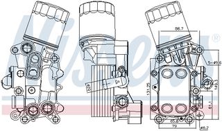 Ψυγείο λαδιού  AUDI A1; SEAT IBIZA IV, IBIZA IV SC, IBIZA IV ST, TOLEDO IV; SKODA FABIA III, FABIA III PRAKTIK, RAPID; VW POLO, POLO V 1.4D 02.14-12.22