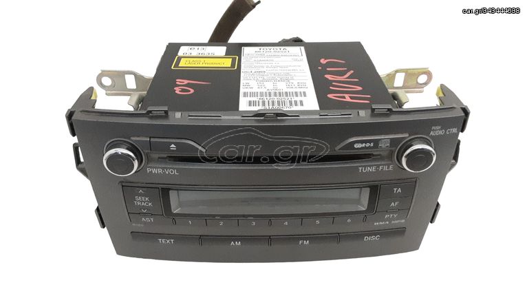 Ράδιο CD TOYOTA AURIS Hatchback / 5dr 2007 - 2010  ( E150 ) 1.33 Dual-VVTi (NRE150_)  ( 1NR-FE  ) (101 hp ) Βενζίνη #86120-02521