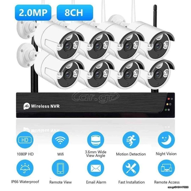 Σετ 8 ασυρματες κάμερες  jrt electronics