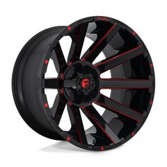 Fuel 1PC D643 Contra Gloss Black Red Tinted Clear 20x10 4X4