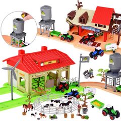 Mega large Farm 125 pieces farm tractors animals accessories ZA4823