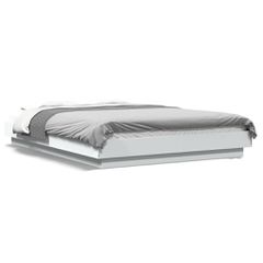 Πλαίσιο Κρεβατιού με LED Λευκό 120x190 εκ Επεξεργ. Ξύλο 3281140