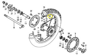 Ακτίνα Πίσω Τροχού Honda XR.600 42611MN1405