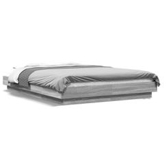 Πλαίσιο Κρεβατιού με LED Γκρι sonoma 120x190εκ. Επεξ. Ξύλο 3281145