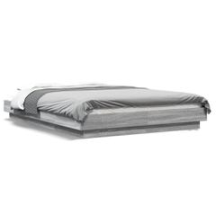 Πλαίσιο Κρεβατιού με Φώτα LED Γκρι sonoma 120x200εκ. Επεξ. Ξύλο 3281110