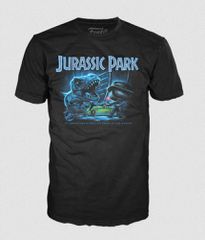 Funko Pop! Tee: Jurassic Park - T-Rex with Jeep (S)