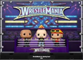 Funko Pop! Moment Deluxe: WWE - Wrestlemania 30 Opening Toast The Rock/ Stone Cold Steve Austin/ Hulk Hogan #05 Vinyl Figure