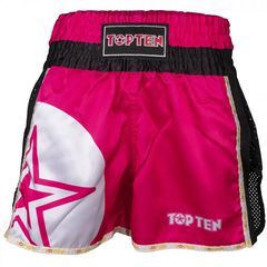 Σορτς Thaiboxing TOP TEN STAR Λευκό/Κόκκινο