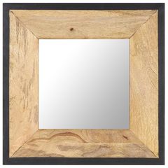 Καθρέφτης 50 x 50 εκ. από Μασίφ Ξύλο Μάνγκο