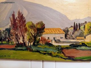 Λάδι σε καμβά του Armeno Mattioli(1920-2010)διαστάσεων 50χ35 cm,τοπίο στην εξοχή,σε τιμή 50% της αξίας του!