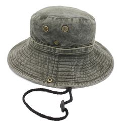 Bucket καπέλο με κορδόνι - Washed Khaki  - 12434-KH