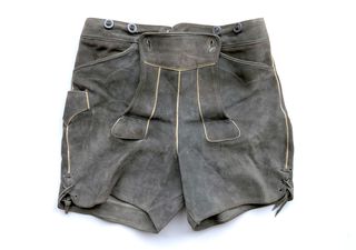 LEDERHOSE ΒΑΥΑΡΙΚΟ ΠΑΡΑΔΟΣΙΑΚΟ ΣΟΡΤΣ  Vintage 1960s - Kurze 60er Bayrische Lederhose