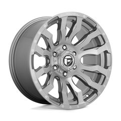 Fuel 1PC D693 Blitz Brushed Gun Metal Tinted Clear 22x10 4X4