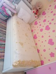 Κρεβάτι μονό λευκό ΙΚΕΑ με συρτάρια και στρώμα 