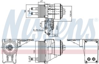 Ψυγείο λαδιού  FORD TRANSIT; LAND ROVER DEFENDER 2.4D 01.00-02.16