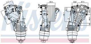 Ψυγείο λαδιού  BMW 1 (F40), 2 (F45), 2 GRAN COUPE (F44), 2 GRAN TOURER (F46), 2 GRAN TOURER VAN (F46), X1 (F48), X2 (F39); MINI (F55), (F56), (F57) 1.2-2.0D 09.13-