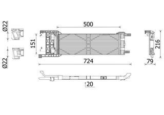 Ψυγείο λαδιού ALFA ROMEO GIULIA, STELVIO 2.0/2.2D 10.15-