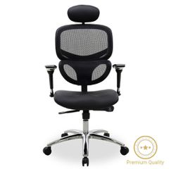 Καρέκλα Γραφείου Διευθυντή Freedom Premium Quality Με Μαύρο PU Και Mesh