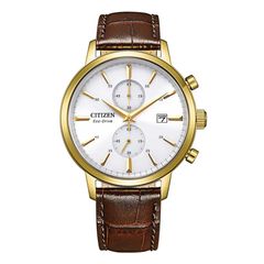 Citizen Eco Drive, Men's Chronograph Watch, Brown Leather Strap CA7062-15A