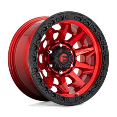 Fuel 1PC D695 Covert Candy Red Black Bead Ring 20x9 4X4