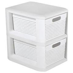 ΣΥΡΤΑΡΙΕΡΑ NORMA ΛΕΥΚΗ ΔΙΑΤΡΗΤΗ 2 ΘΕΣΕΩΝ 34,5x33x26cm HOMEPLAST Α00885