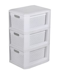 ΣΥΡΤΑΡΙΕΡΑ GABRI ΛΕΥΚΗ ΔΙΑΤΡΗΤΗ 3 ΘΕΣΕΩΝ 26x33x51cm HOMEPLAST Α00886