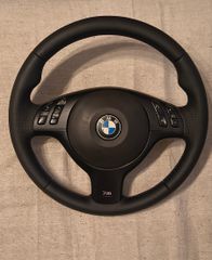 Τιμόνι E46 E92 E90 E87 Μ  με ραφές Μ.