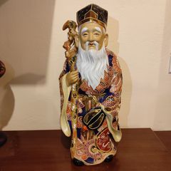 Εξαιρετικό αυθεντικό χειροποίητο μεγάλο Ιαπωνικό Άγαλμα Θεότητας Kutani