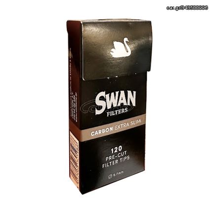 ΦΙΛΤΡΑ SWAN EXTRA SLIM 5.7mm ΜΕ ΑΝΘΡΑΚΑ 120 ΤΕΜ