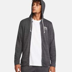 Under Armour Men's Rival Terry Left Chest Full Zip Hoodie Ανθρακί 1370409-025 (Under Armour)