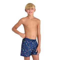 Arena Boy's Beach Boxer Allover Swim Shorts Μπλε Σκούρο 006225-750 (Arena)