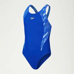 Speedo Girl's HyperBoom Splice Muscleback Swimsuit Μπλε 800372916769 (Speedo)